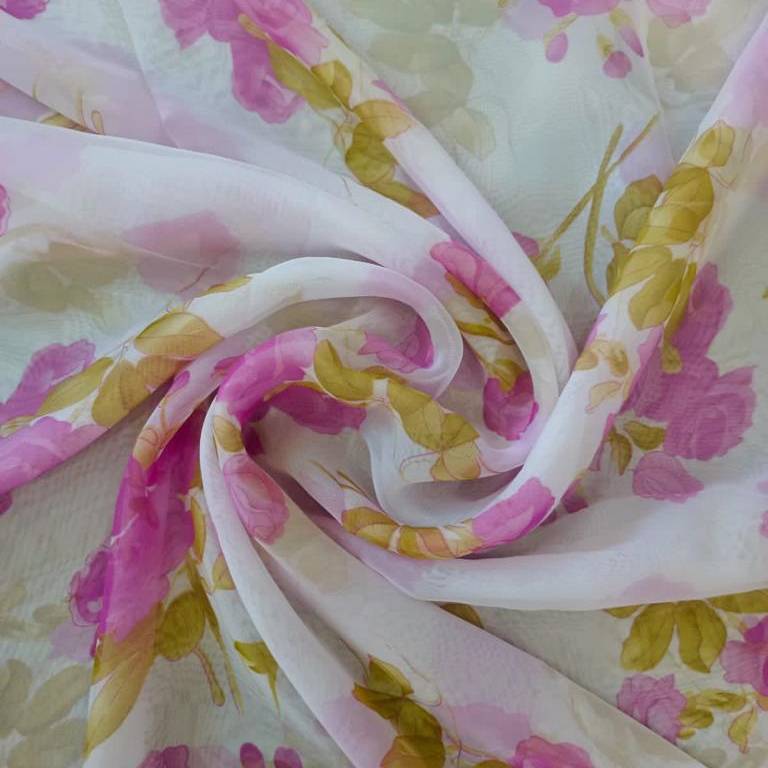 chiffon scarf white and purple (2)